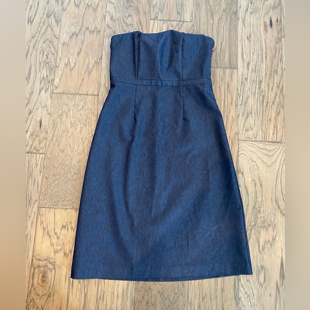 NWOT Dark Jean Strapless Dress by Merona / Target Size 6